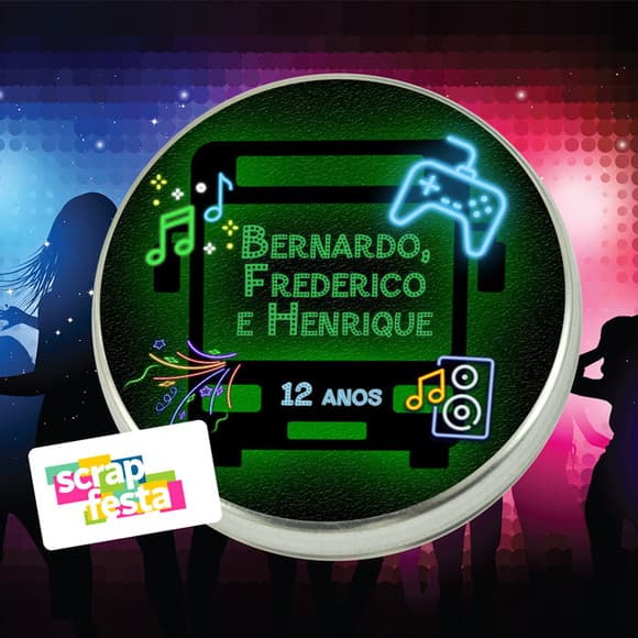 Latinhas Personalizada Festa Balada Neon