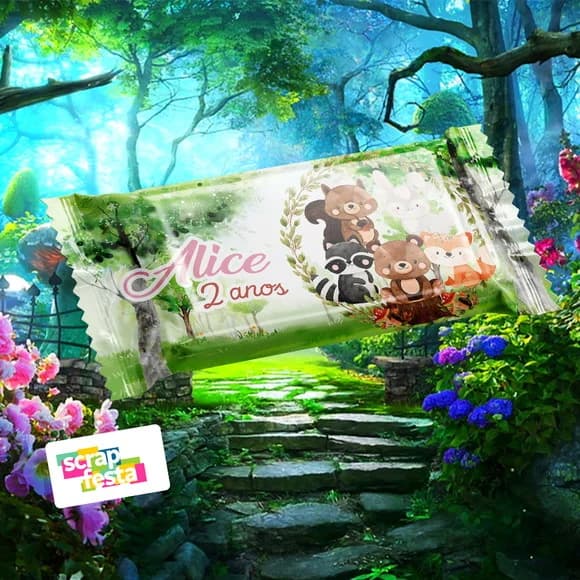 Kit Kat Personalizado Festa Floresta Bosque Encantado
