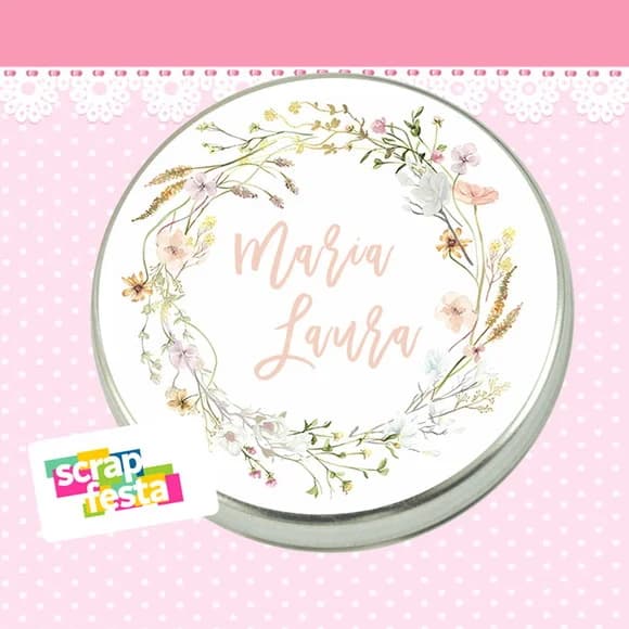 Latinhas Personalizadas Chá de Menina Floral Clean