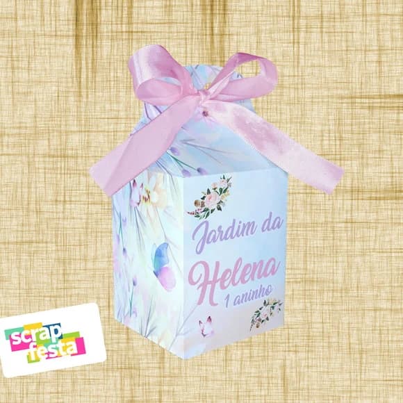 Kit 20 Unid Caixa Milk Tam G Festa Jardim Encantado Aquarela