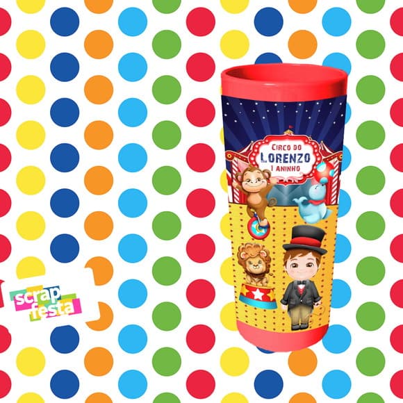 30 Copos Long Drink Personalizado Festa Circo