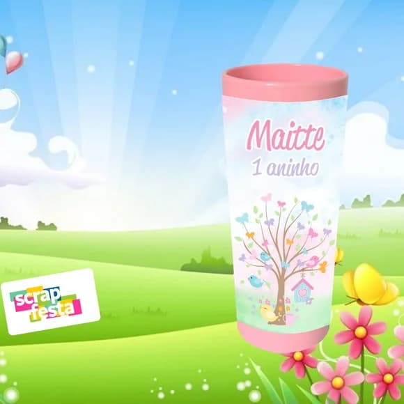 60 Copos Long Drink Personalizado Festa Jardim Encantado