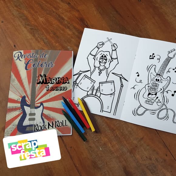 Revista Colorir + Giz de Cera Festa Rock'n Roll Musical