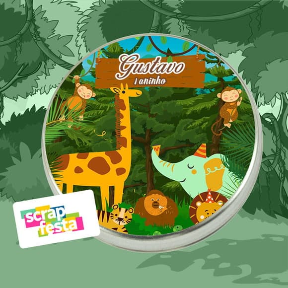 Latinhas Personalizadas Festa Safari Cute