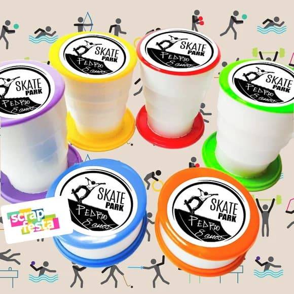 Copo Retrátil Personalizado Festa Skate