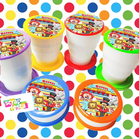Copo Retrátil Personalizado Festa Circo