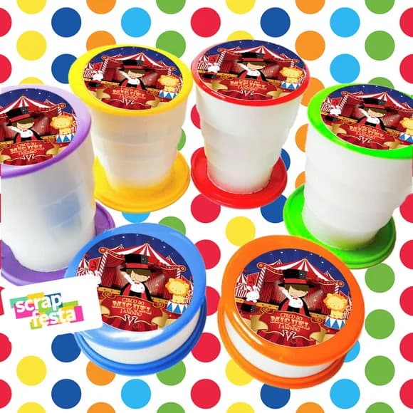 Copo Retrátil Personalizado Festa Circo