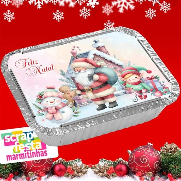 Marmitinhas para Lembrancinhas de Natal Aquarela