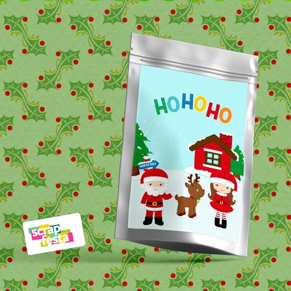 Saquinho Metalizado P 10x15 Personalizado Festa Natal
