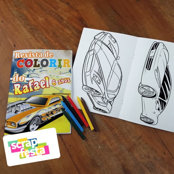Revista Colorir + Giz Cera Soldadinho de Chumbo