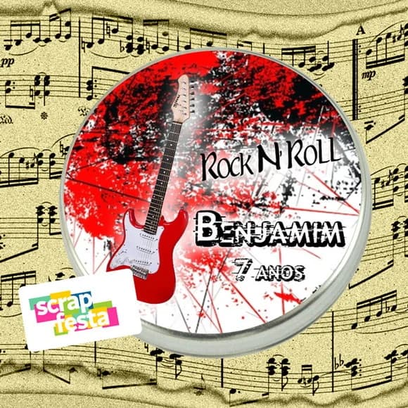 Latinhas Personalizadas Festa Rock'n Roll