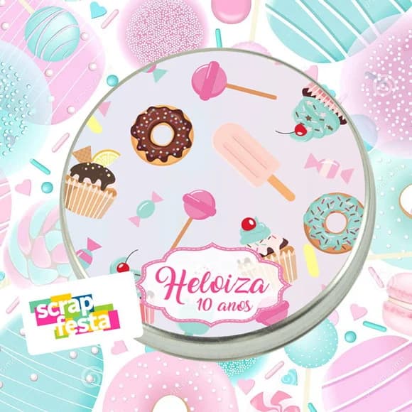 Latinhas Personalizada Festa Confeitaria