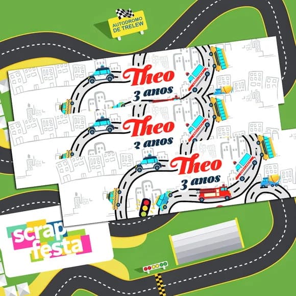 Adesivo Personalizado Retangular 5x20 Meios de Transporte
