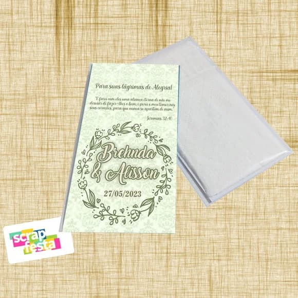 Lencinhos Lágrimas de Alegria Personalizado Festa Casamento