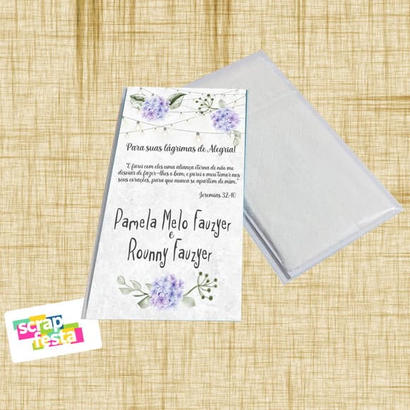 Lencinhos Lágrimas de Alegria Personalizado Festa Casamento