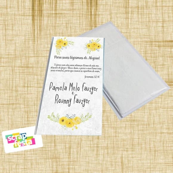 Lencinhos Lágrimas de Alegria Personalizado Festa Casamento
