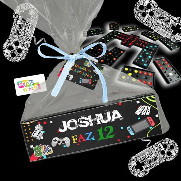 Dominó+embalagem+tag Personalizado Festa Jogos Game