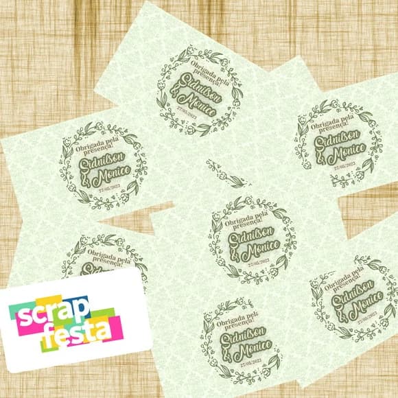 Adesivo Personalizado Retangular 7x4 Casamento