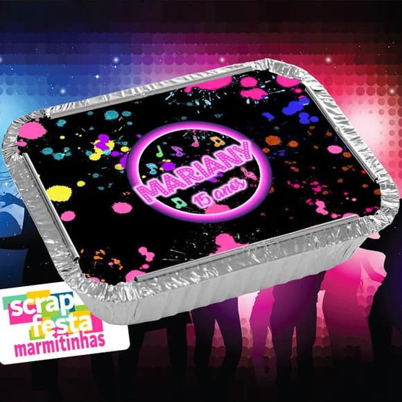 Marmitinha Personalizada Festa Balada Neon