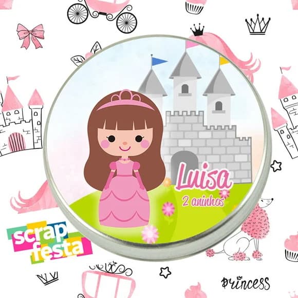 Latinhas Personalizadas Festa Princesas Aquarela