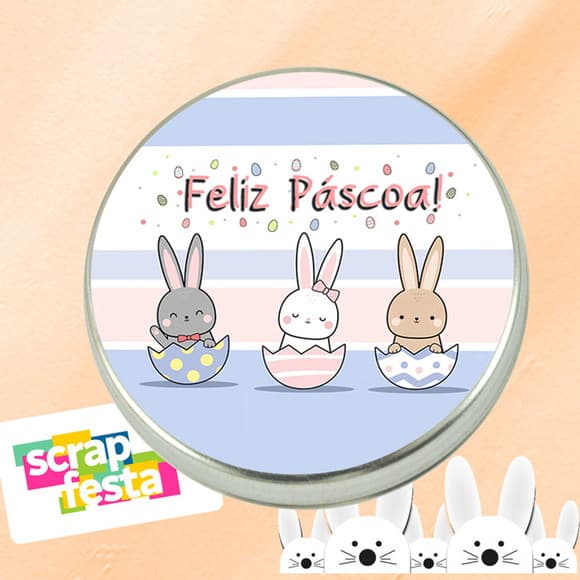 Latinhas Personalizadas Festa Páscoa Cute