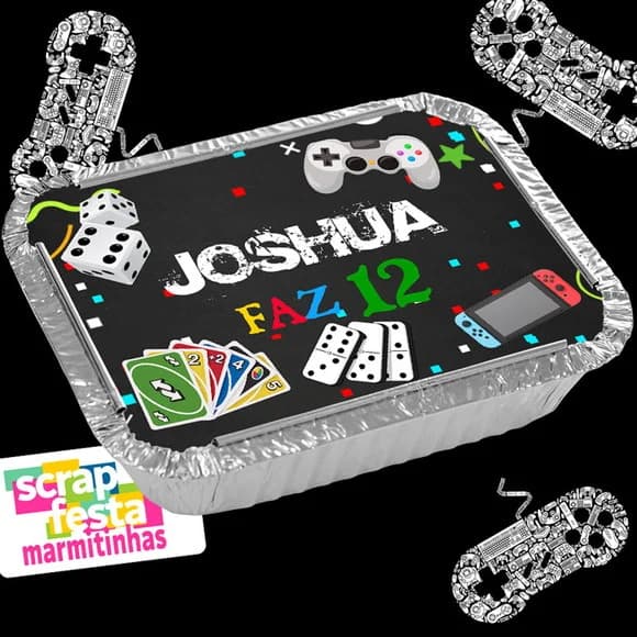 Marmitinha Personalizada Festa Jogos