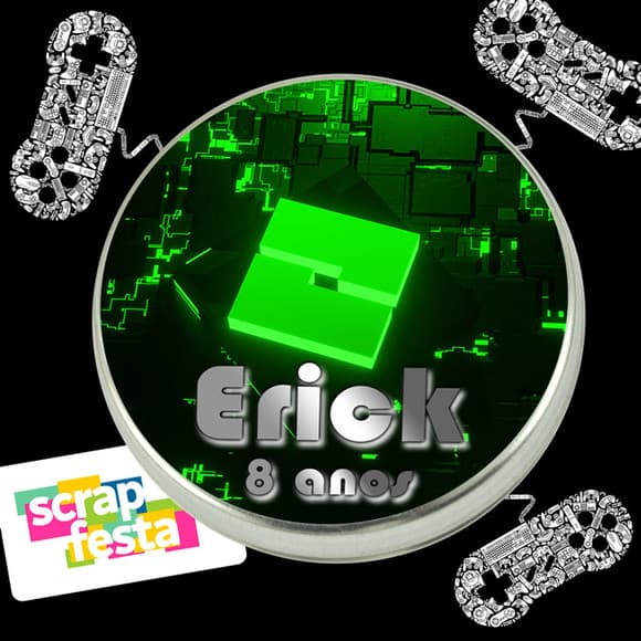 Latinhas Personalizada Festa Game Neon