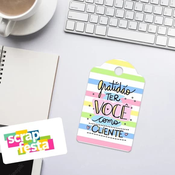 Tag Tradicional com Furinho Personalizada para Minha Empresa