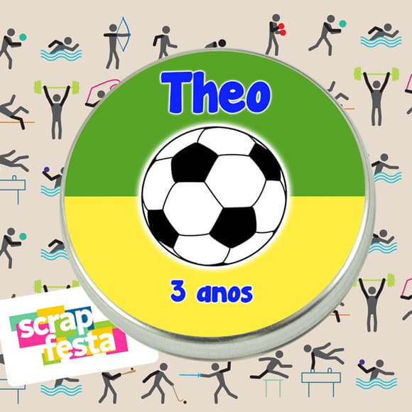 Latinhas Personalizadas Festa Futebol Copa do Mundo Brasil