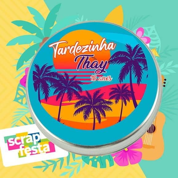 Latinhas Personalizadas Tropical Tardezinha