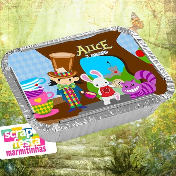Marmitinha Festa Alice no País das Maravilhas Chapeleiro