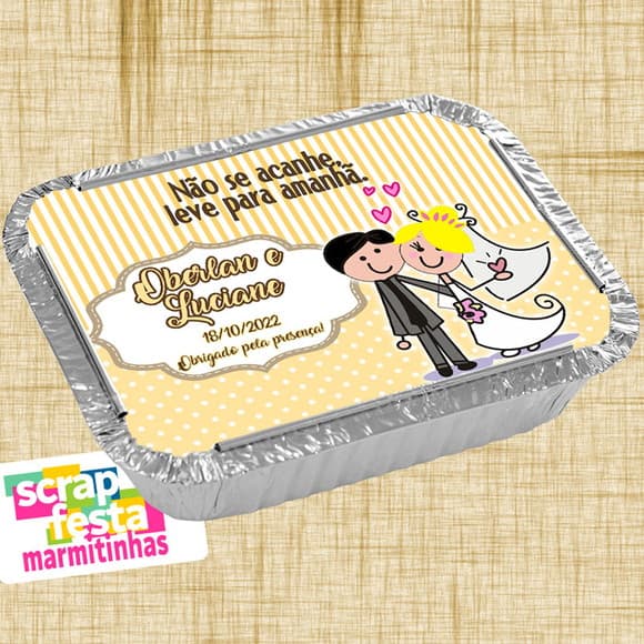 Marmitinha Personalizada Festa De Casamento
