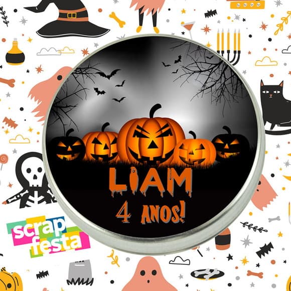 Latinha Personalizada Festa Halloween