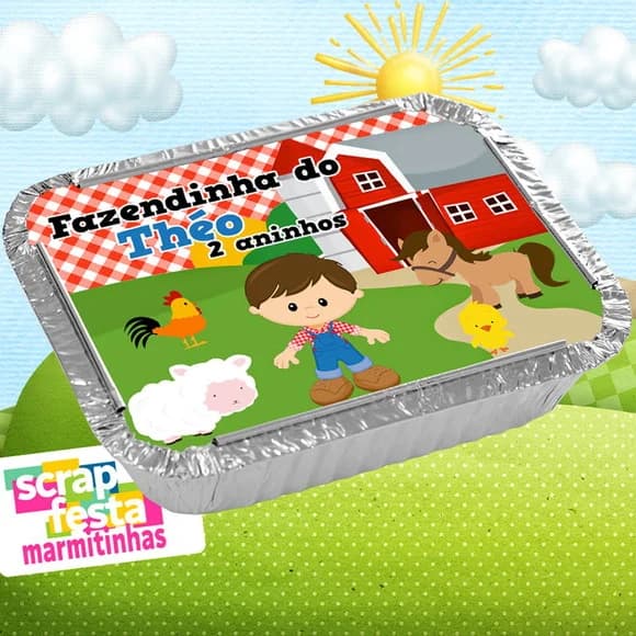 Marmitinha Personalizada Festa Fazendinha