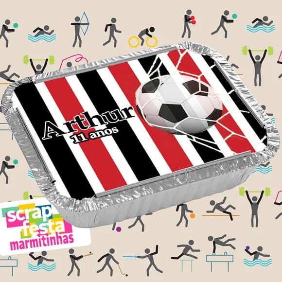 Marmitinha Personalizada Festa Futebol