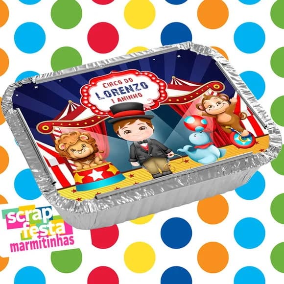 Marmitinha Personalizada Festa Circo
