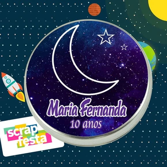Latinha Personalizada Festa Espaço Galáxia