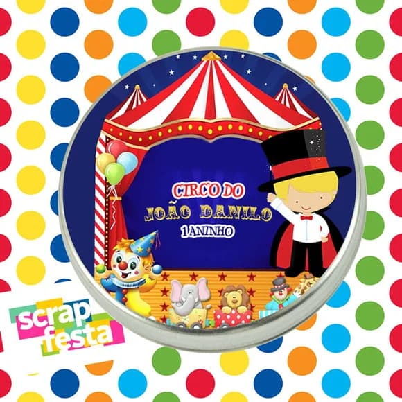 Latinhas Personalizadas Festa Circo