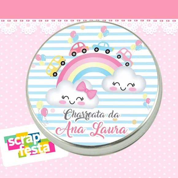 Latinha de Chá de Bebê Charreata Chuva de Amor