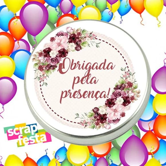 Latinha Personalizada Festa de Aniversário Floral