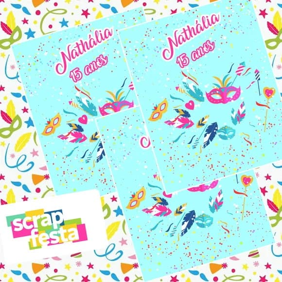 Adesivo Personalizado Retangular 4x5 Carnaval