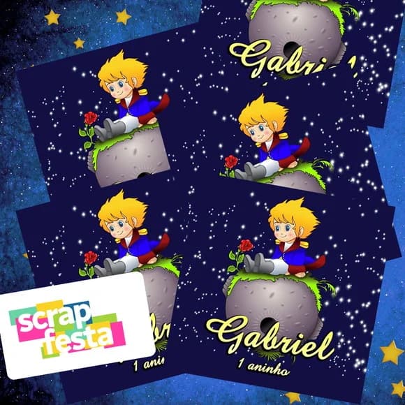Adesivo Personalizado Quadrado 9,5x9,5 O Pequeno Príncipe
