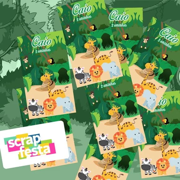 Adesivo Personalizado Retangular 4x7 Safari