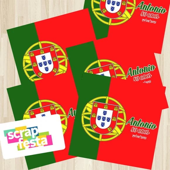 Adesivo Personalizado Quadrado 5x5 Portugal