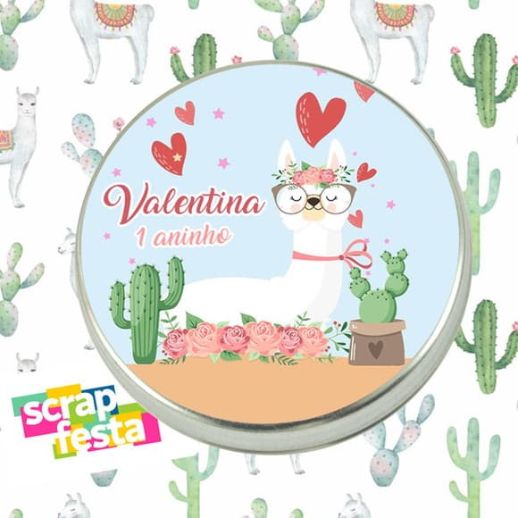 Latinhas Personalizadas Festa Lhama