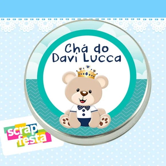 Latinha de Chá de Bebê Latinhas Menino
