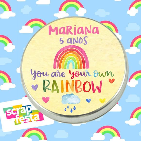 Latinhas Personalizadas Lembrancinhas Festa Arco Íris