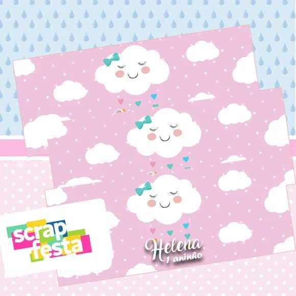 Adesivo Personalizado Retangular 4x10 Chuva de Amor
