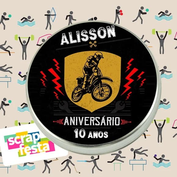 Latinhas Personalizada Festa Motocross