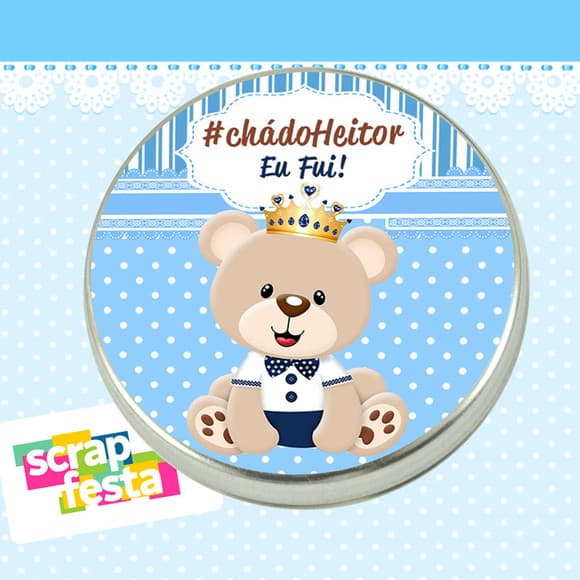 Latinha de Chá de Bebê Latinhas Menino